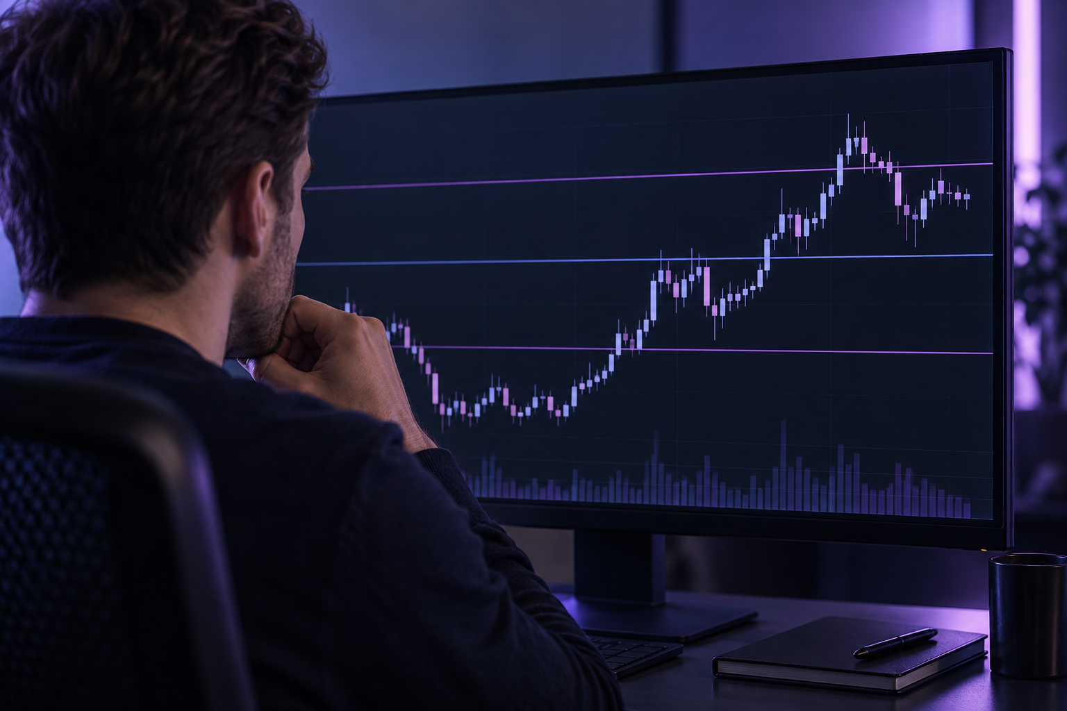 Analyst studying price movements